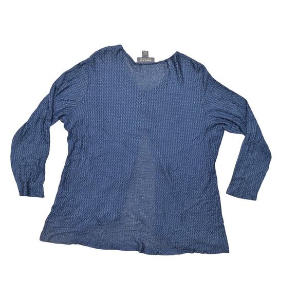 Lane Bryant Blue Cardigan Plus Size 22/24 Acetate 3 Button Front Knit Long - Picture 2 of 8